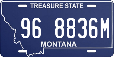 MT license plate 968836M