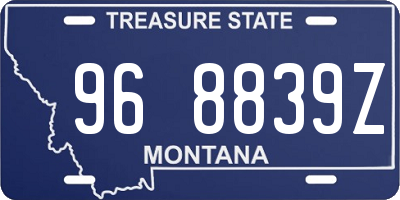 MT license plate 968839Z