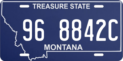 MT license plate 968842C