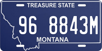MT license plate 968843M