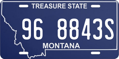 MT license plate 968843S