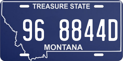 MT license plate 968844D
