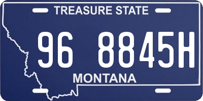 MT license plate 968845H