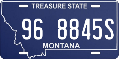 MT license plate 968845S