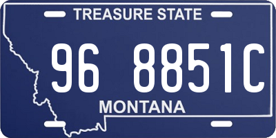 MT license plate 968851C