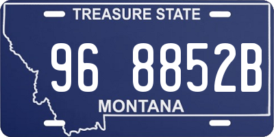 MT license plate 968852B