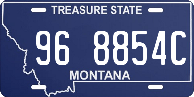 MT license plate 968854C