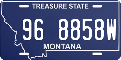 MT license plate 968858W