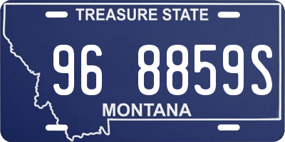 MT license plate 968859S