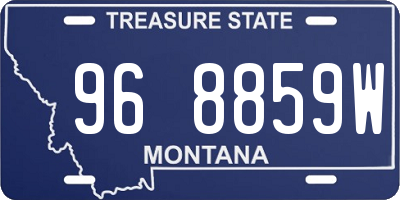 MT license plate 968859W