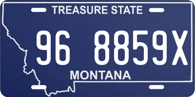 MT license plate 968859X