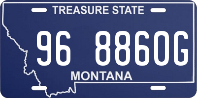 MT license plate 968860G