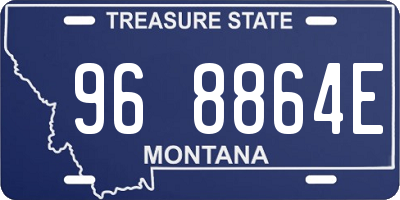 MT license plate 968864E