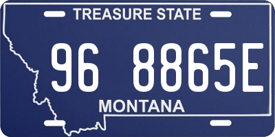 MT license plate 968865E