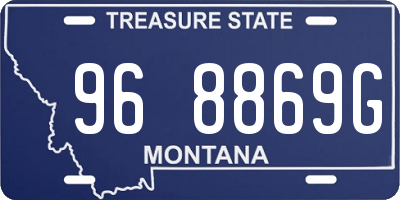 MT license plate 968869G