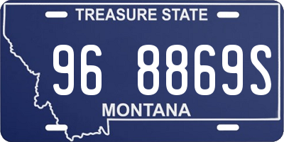 MT license plate 968869S