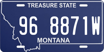 MT license plate 968871W