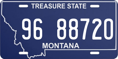 MT license plate 968872O