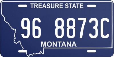 MT license plate 968873C