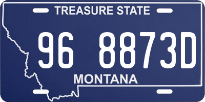 MT license plate 968873D