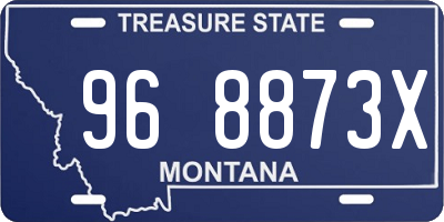 MT license plate 968873X