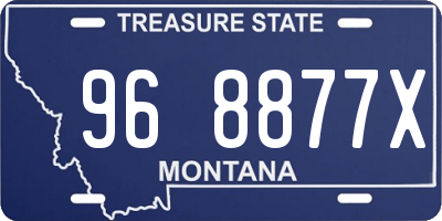 MT license plate 968877X