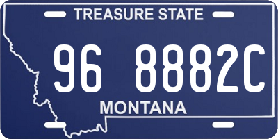 MT license plate 968882C