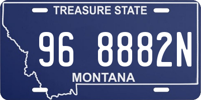 MT license plate 968882N
