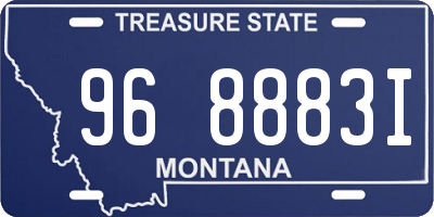 MT license plate 968883I