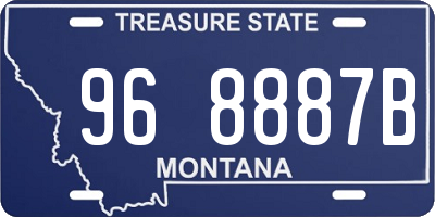 MT license plate 968887B