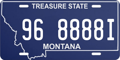 MT license plate 968888I