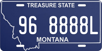 MT license plate 968888L