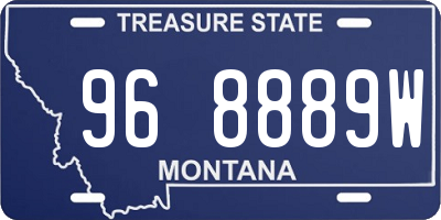 MT license plate 968889W