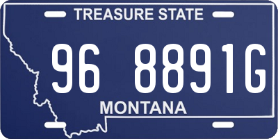 MT license plate 968891G