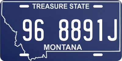 MT license plate 968891J