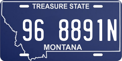 MT license plate 968891N
