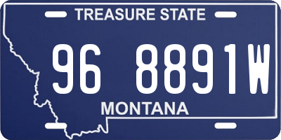 MT license plate 968891W