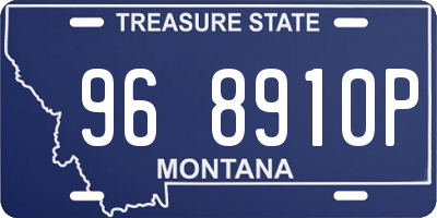 MT license plate 968910P