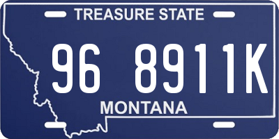 MT license plate 968911K
