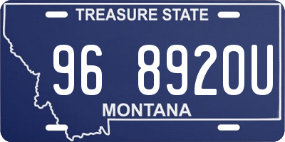 MT license plate 968920U