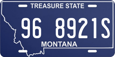 MT license plate 968921S