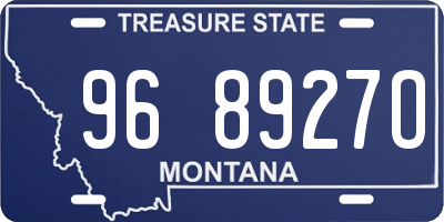 MT license plate 968927O