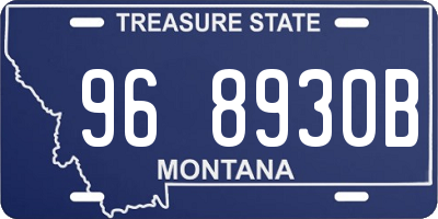 MT license plate 968930B