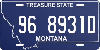 MT license plate 968931D