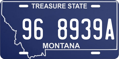 MT license plate 968939A