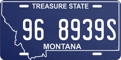 MT license plate 968939S