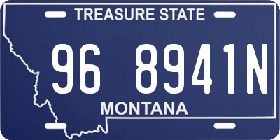 MT license plate 968941N