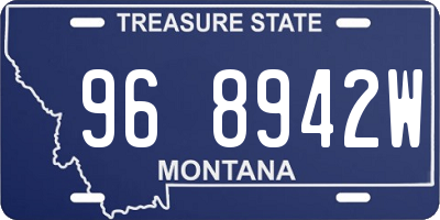MT license plate 968942W