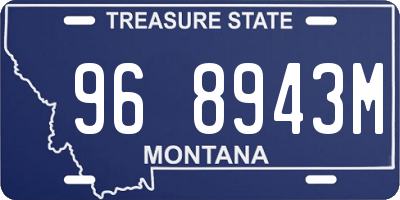 MT license plate 968943M
