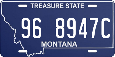 MT license plate 968947C